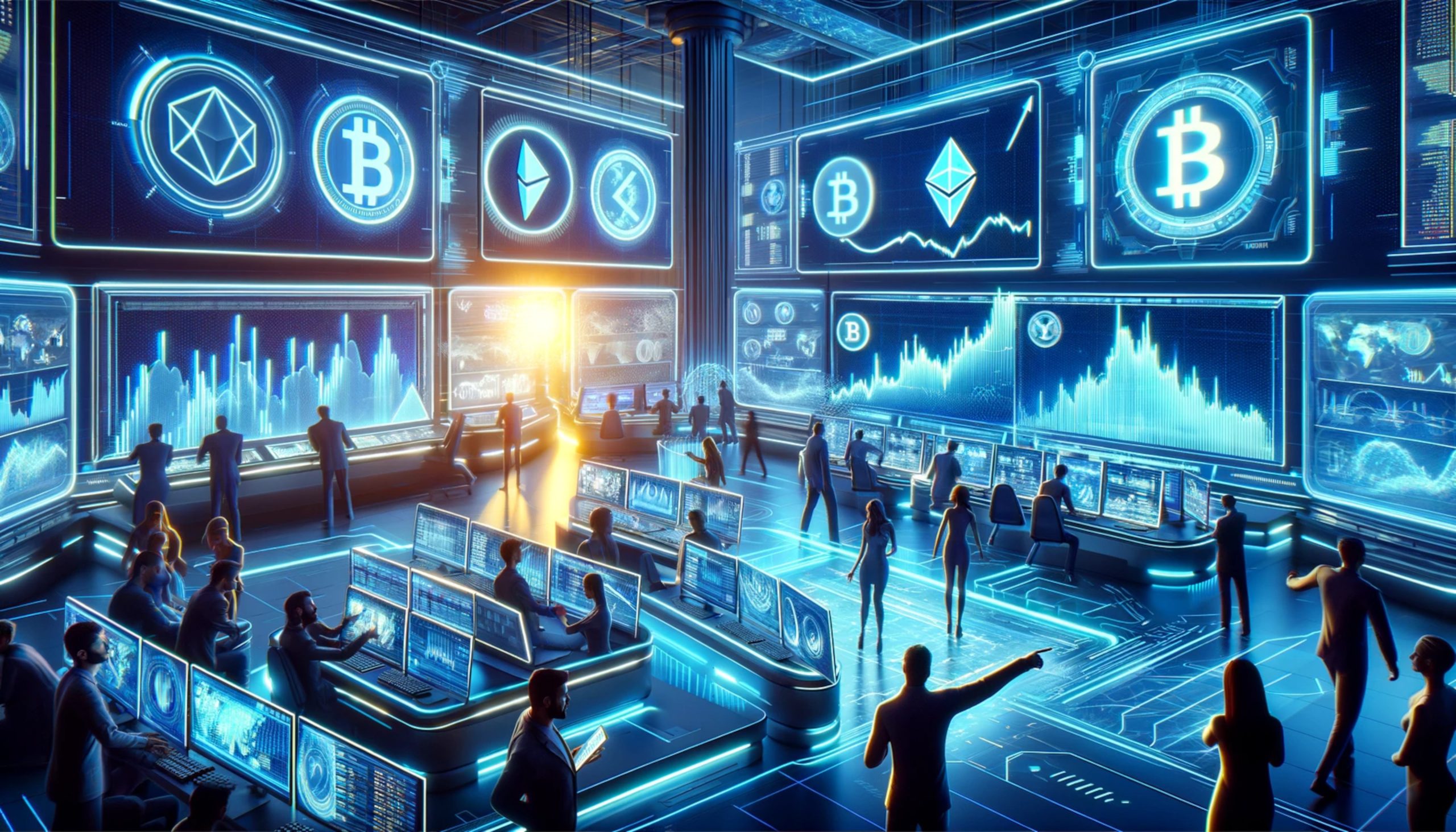 DALL·E 2023-12-11 11.32.58 - A futuristic scene depicting the concept of cryptocurrency trading_4k